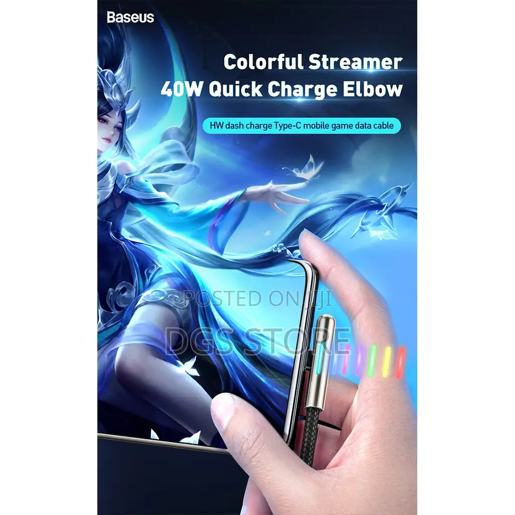 Baseus Lridescent Lamp Charge Mobile Game Usb for Type-C 40w