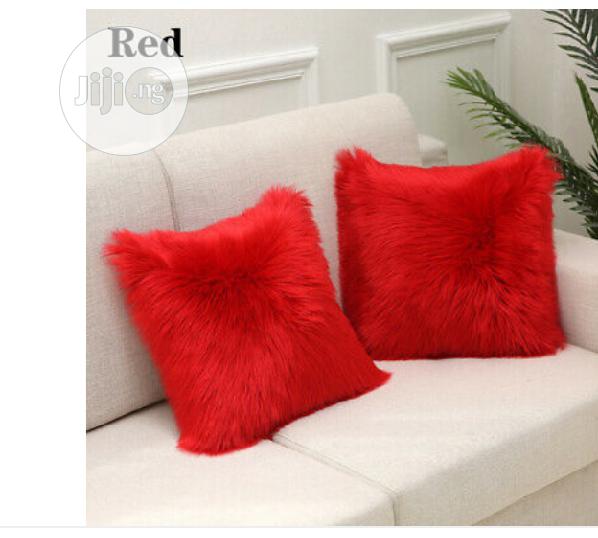 Furry and Fabric Throw Pillows