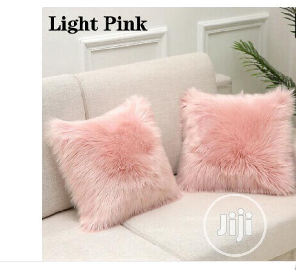Furry and Fabric Throw Pillows