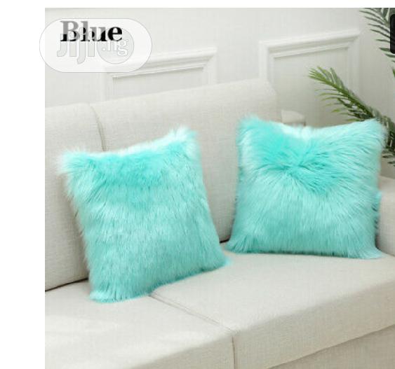 Furry and Fabric Throw Pillows