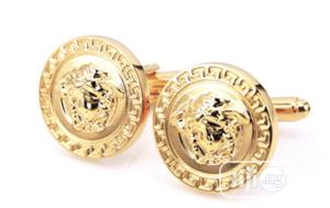 Golden Cufflinks With Gift Box
