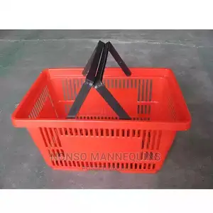 Supermarket Shopping Basket With Double Handle