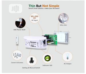 Sonoff Basic 10a 2200w Wifi Wireless Smart Switch Remote Co