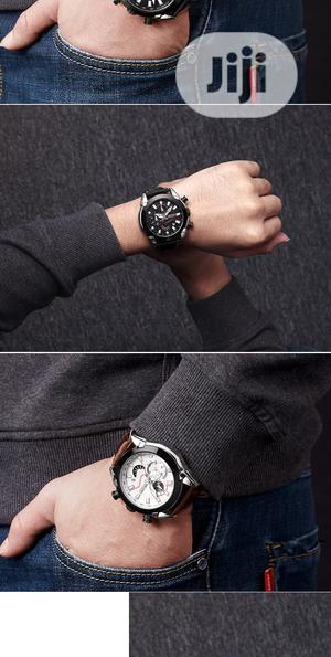 Luxury Leather Army Megir Quartz Watches