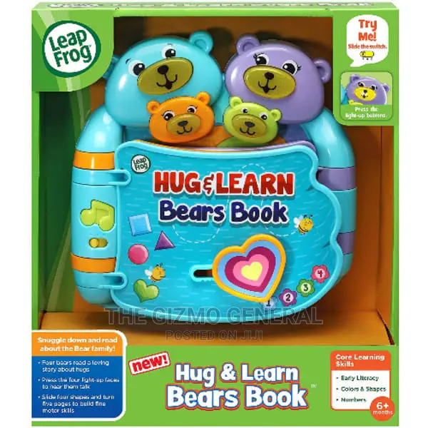 Leapfrog Hug Learn Bears Book - Blue