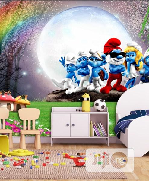 Smurfs And The Blue Moon Kids Custom Wall Murals