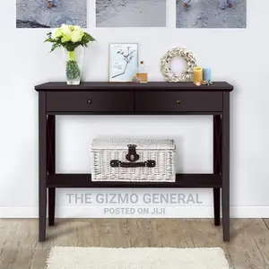 Choochoo Console Table Classic X Design With 2 Drawers