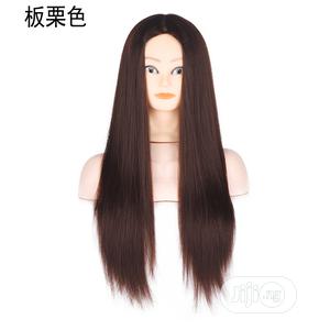 Silk Long Head Mold Chestnut Mannequin
