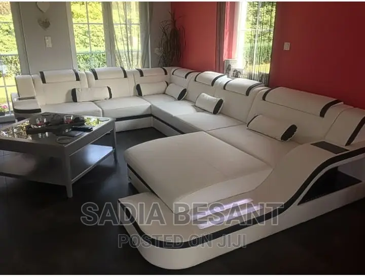 U Shape Sofa With Led Lights