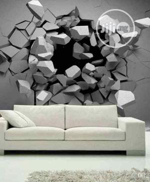 8D Effect Broken Wall Photo Mural