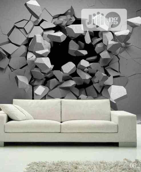 8D Effect Broken Wall Photo Mural