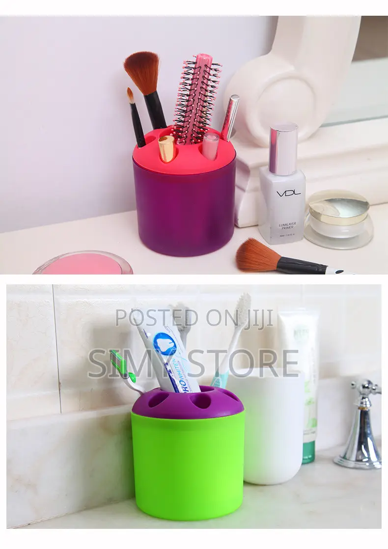 Multi-purpose Plastic Toothpaste And Toothbrush Holder