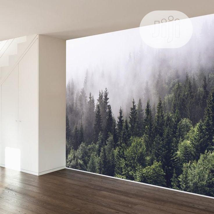 Misty Forest Photo Mural Wallpaper