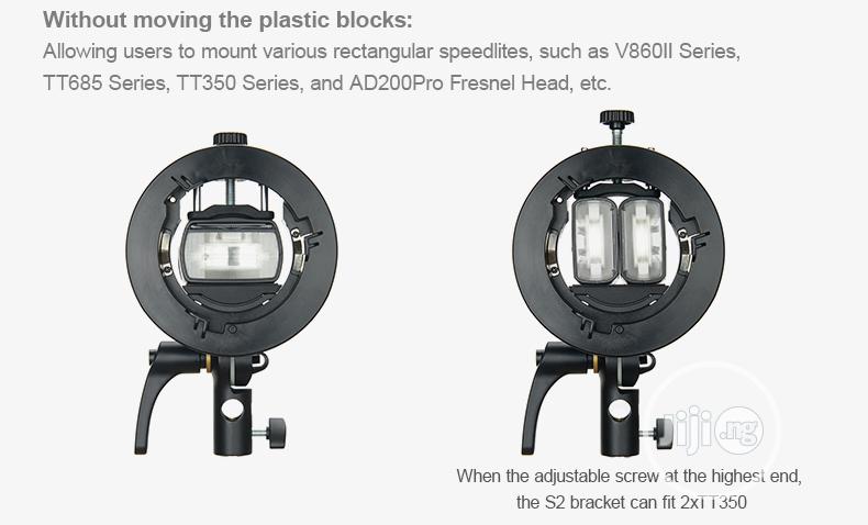 Godox S2 Speedlite Bracket Bowens Mount, for V1 AD200 V860II