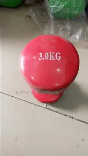 Pair Of 3kg Rubber Dumbells
