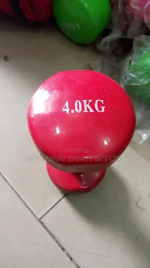 4kg Rubber Dumbells Red