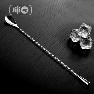 USA Hiware LZS13B 12 Inches Stainless Steel Mixing Spoon, Spiral Patte
