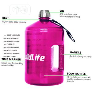 USA Buildlife 1 Gallon Water Bottle Motivational Fitness Workout With