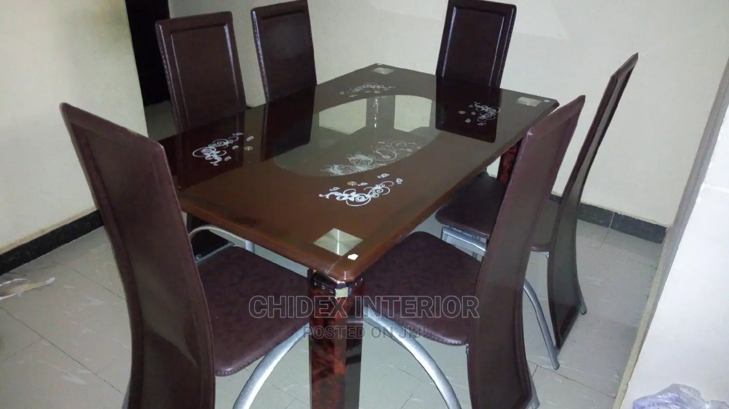 Glass Dining Table 6 Seater