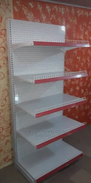 Single Sided Supermarket Gondola Display Shelves