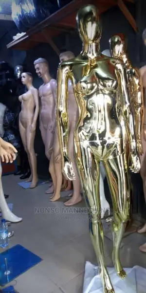 Gold Chrome Female New Pose Display Mannequins for Fashion