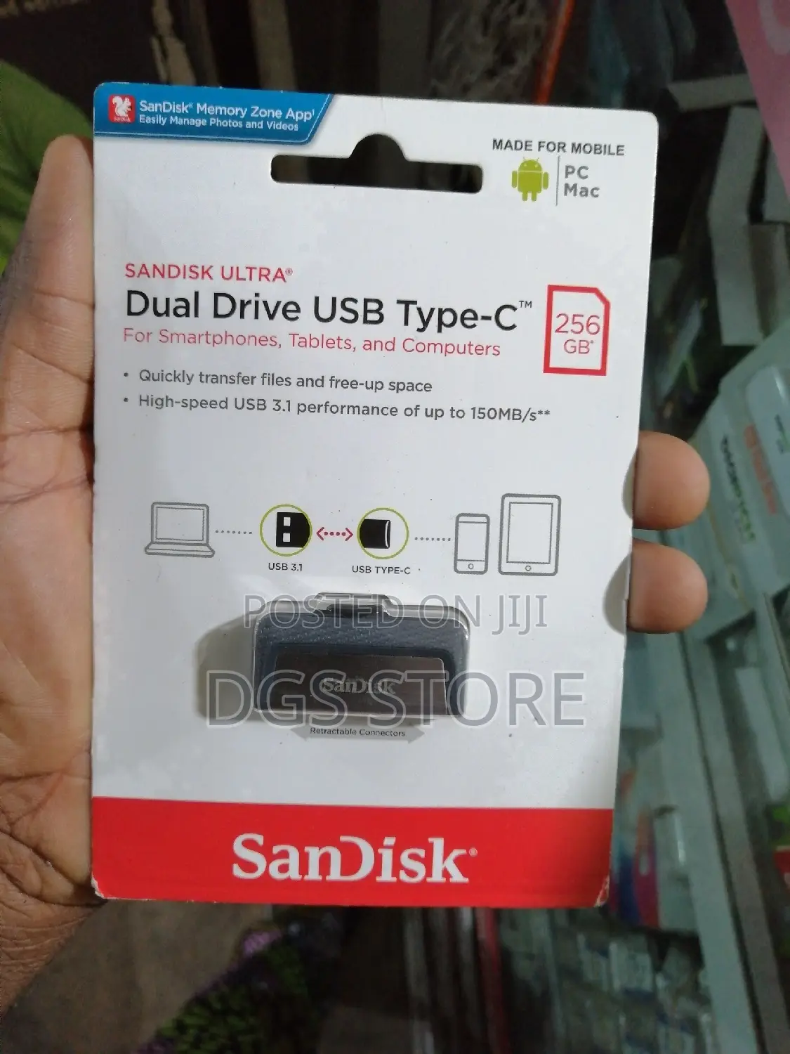 Sandisk Ultra Flash Drive OTG 256gb for Type C