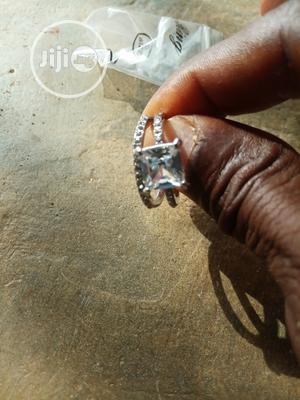 Princess 925 Sterling Silver 1.8ct White Sapphire Diamond Ring