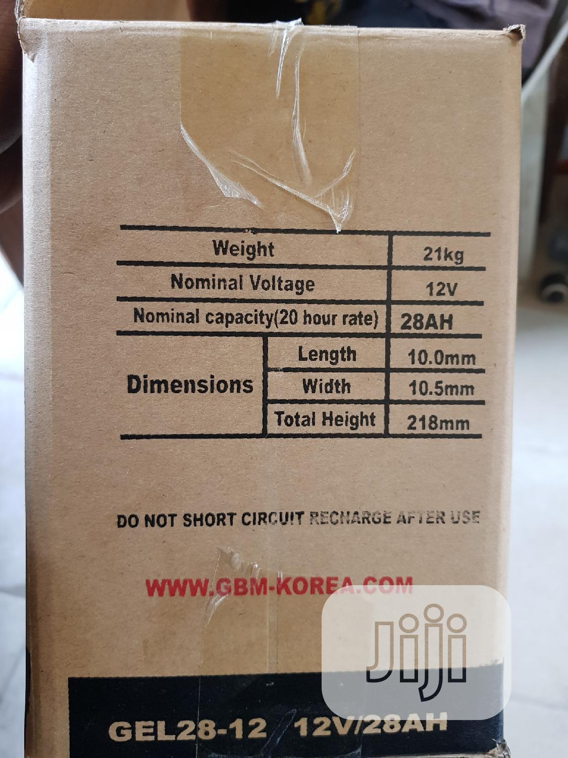 28A 12v GBM Battery
