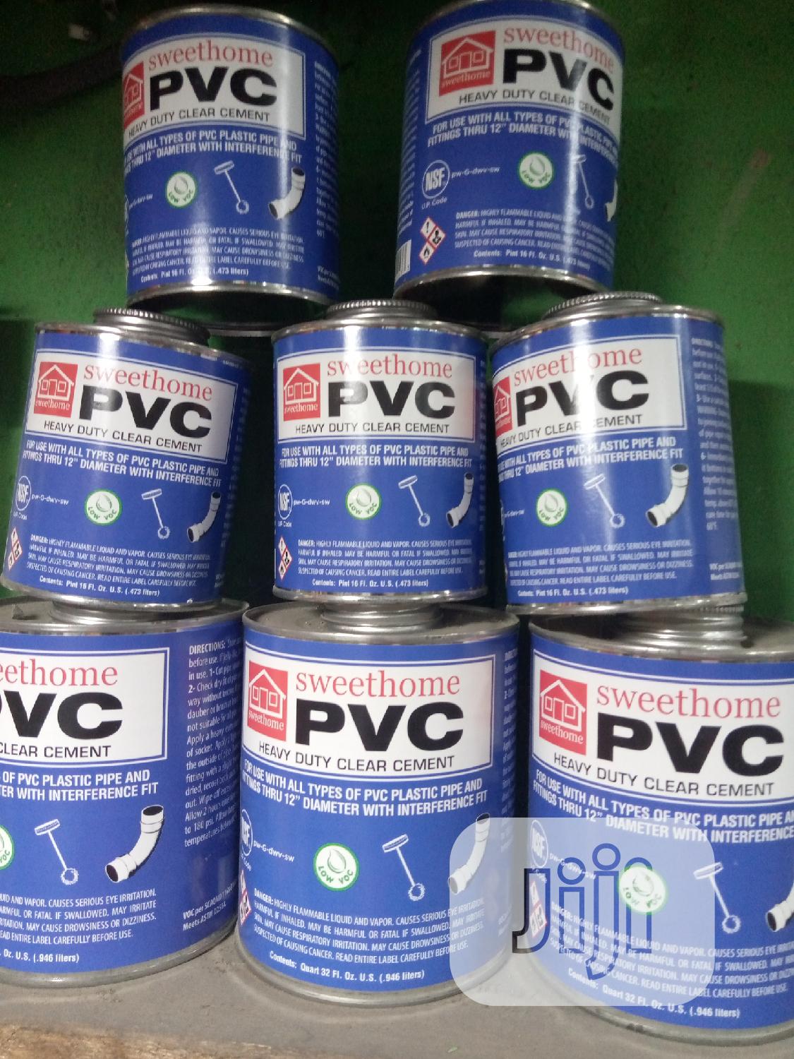 PVC Pipe Gums in Orile Building Materials, Great Doniyke Invest Co