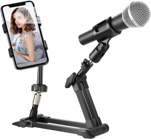 Adjustable Microphone & Phone Holder Stand