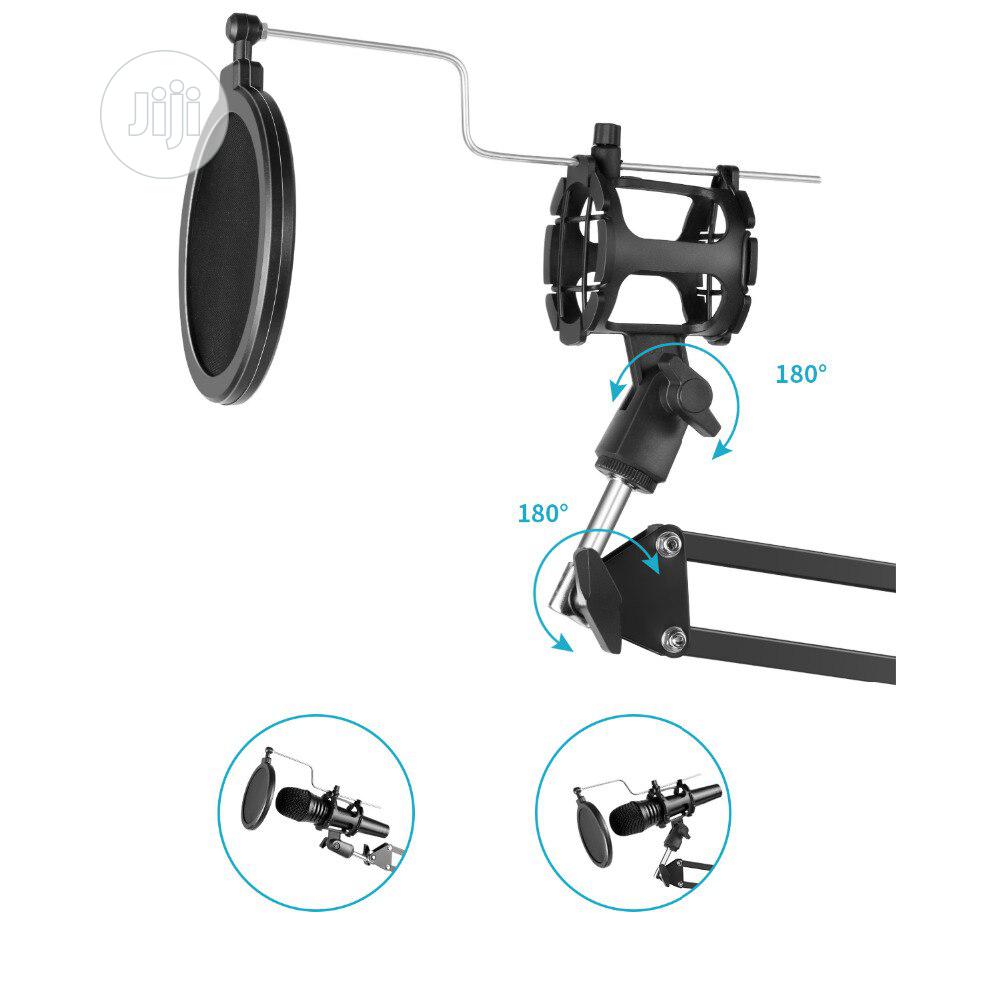 Adjustable Microphone & Phone Holder Stand