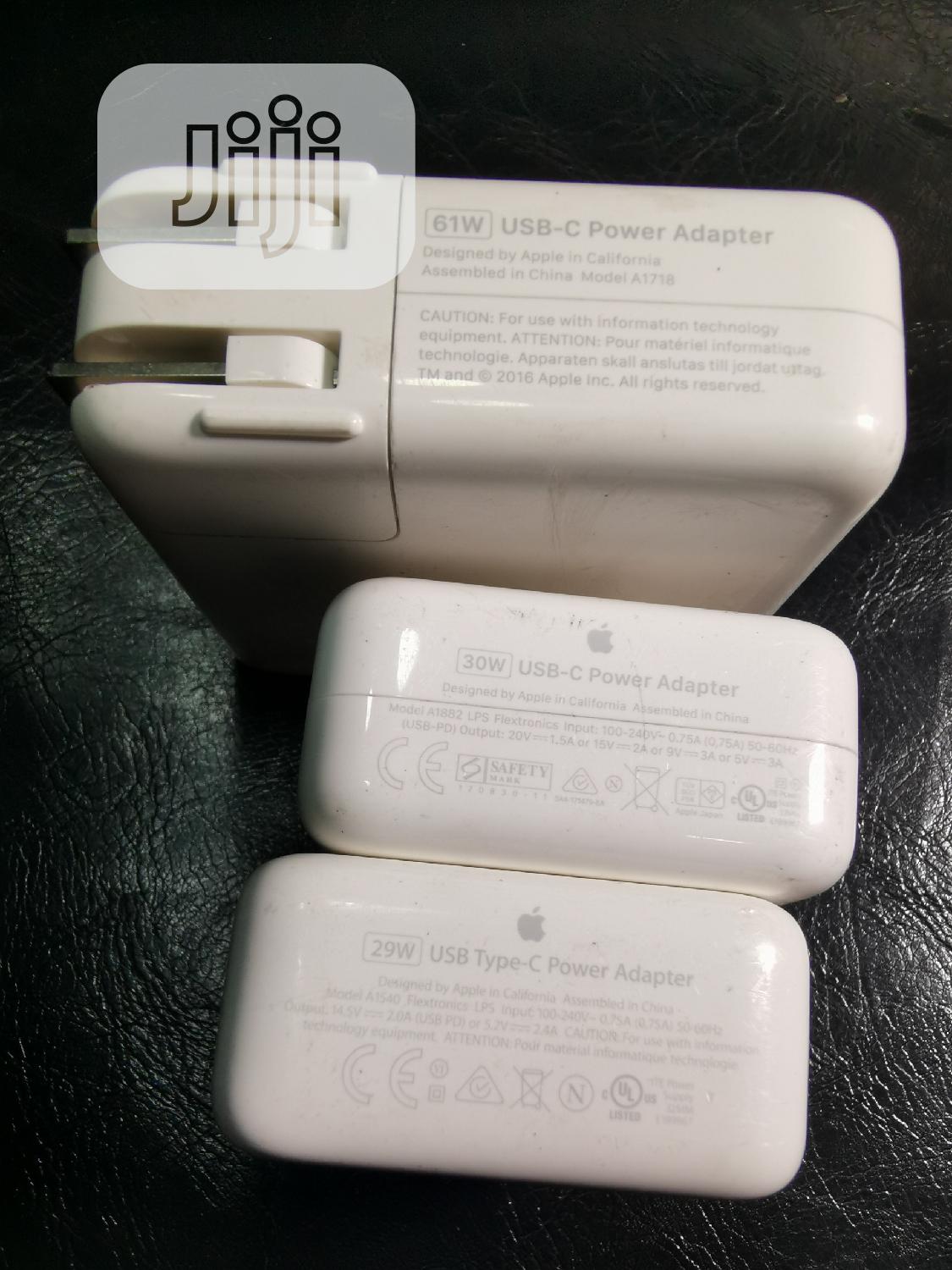 Macbook Type C to C Charger 29 and 30w #30,000 61w #35000