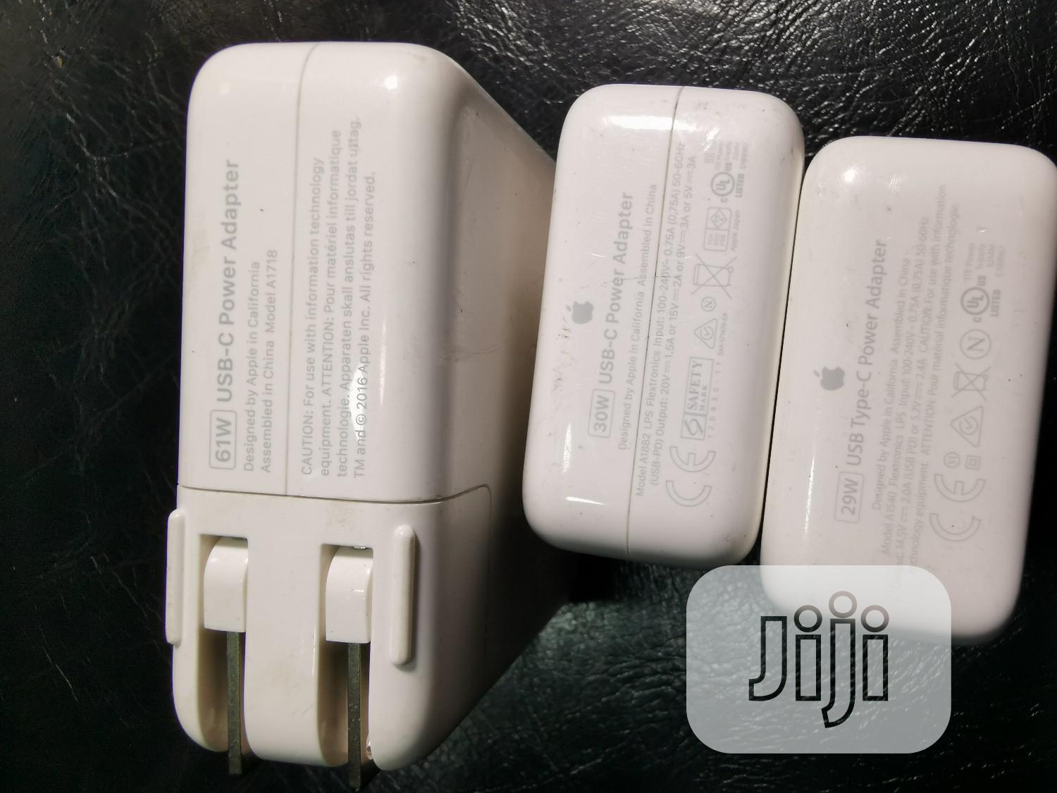 Macbook Type C to C Charger 29 and 30w #30,000 61w #35000