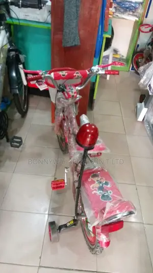 Size 16 Children Riding Bike With Security Light