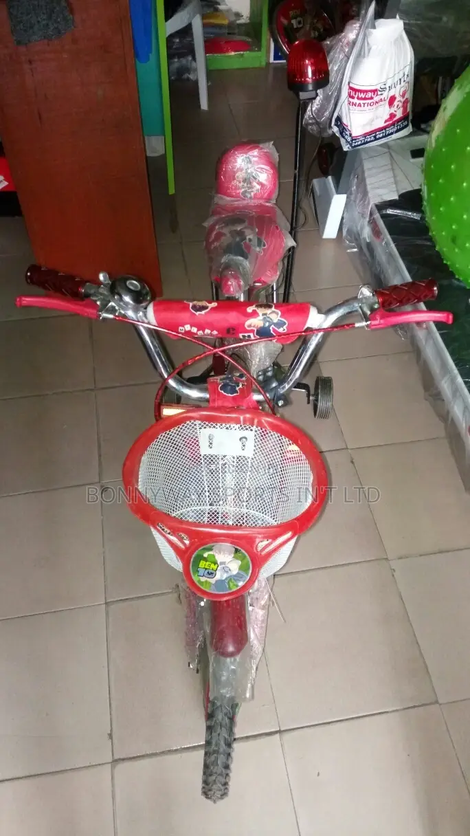 Size 16 Children Riding Bike With Security Light