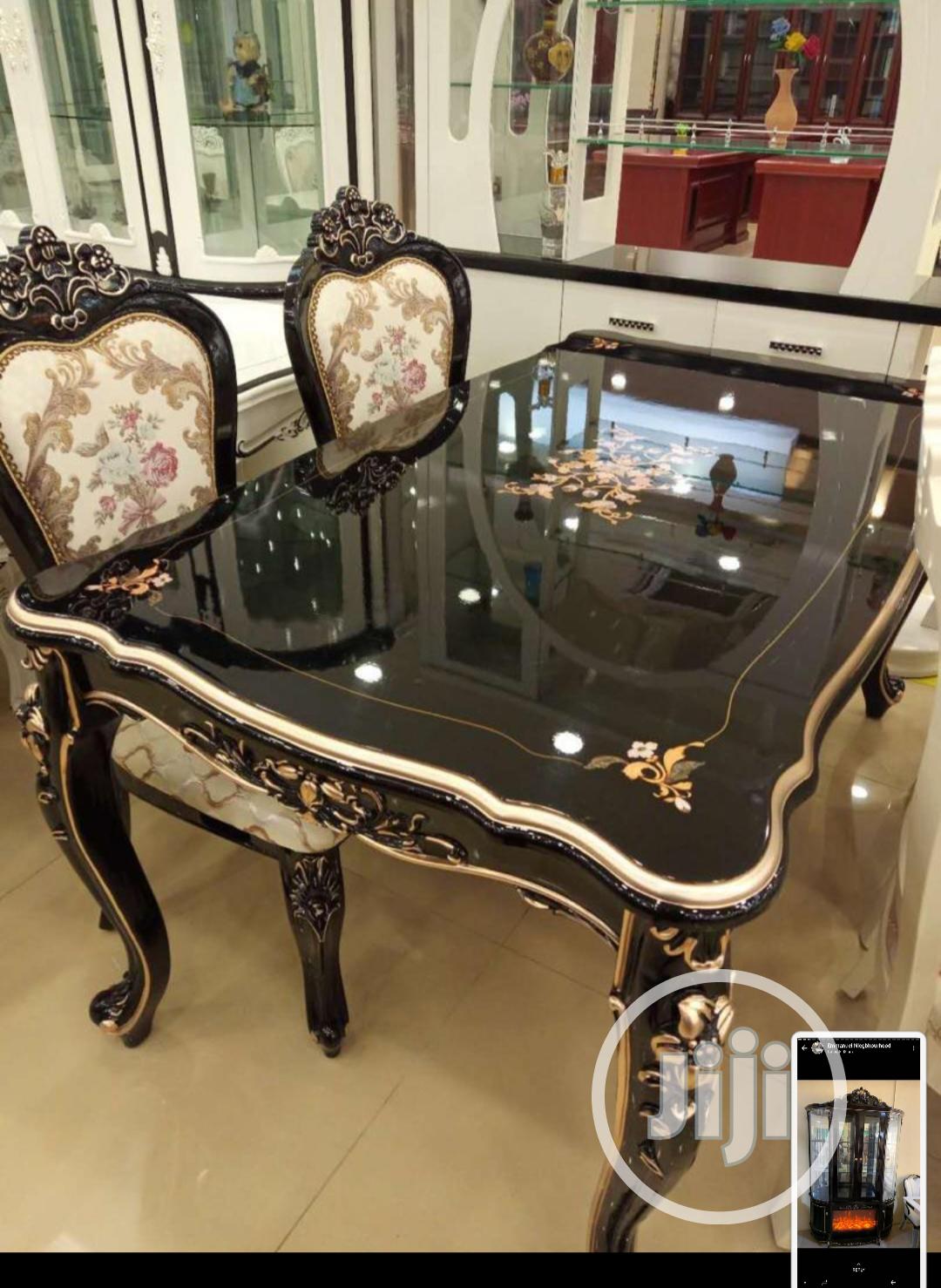 Black Wooden Royal Dinning Set