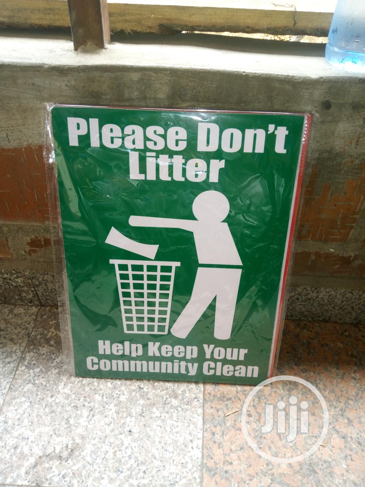 Keep Your Environment Clean Signage.