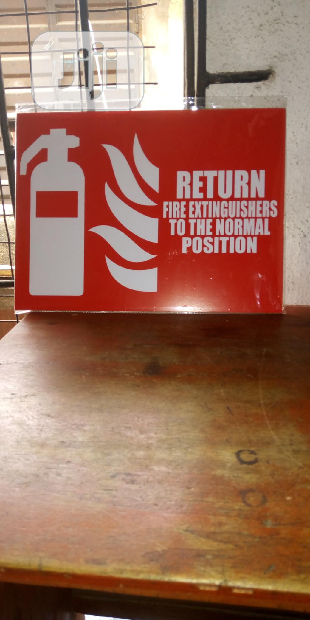 Fire Extinguisher Signage