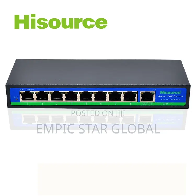 Hisource 8port Smart Switch 10/100mbps POE