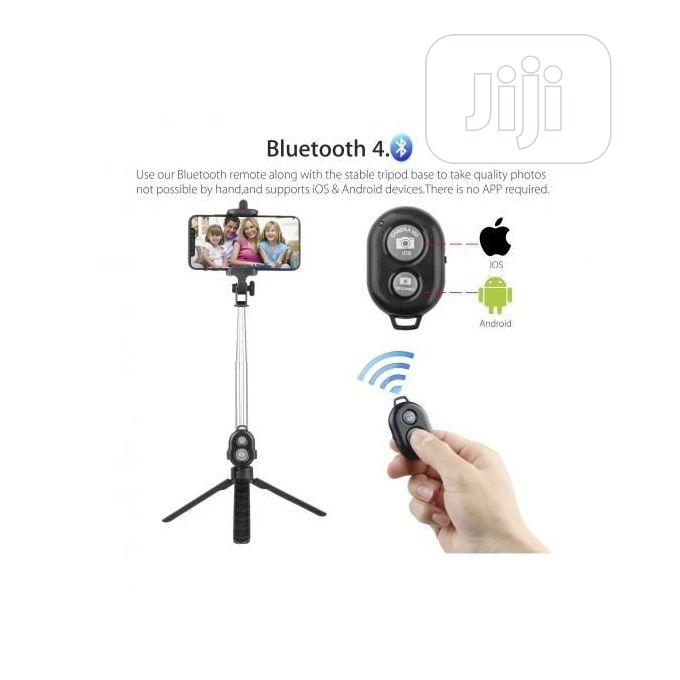 Black Bluetooth Controller Tripod Selfie Stick