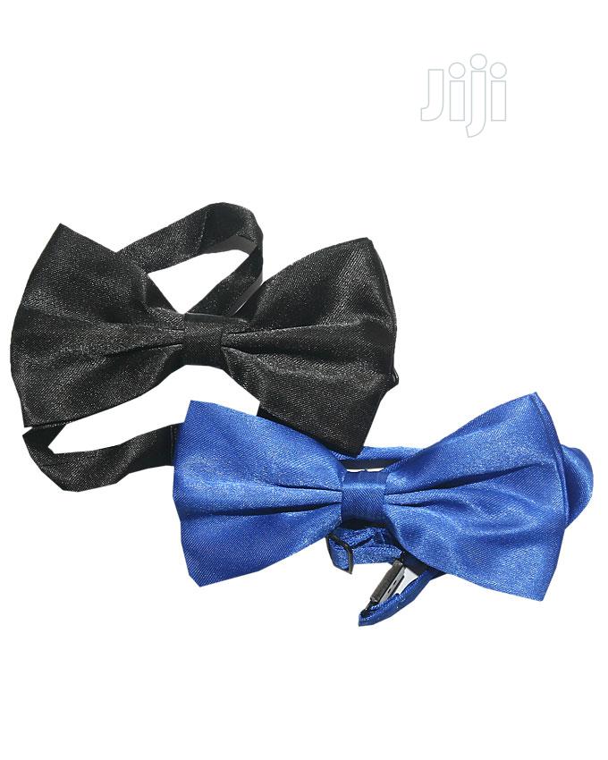 2 in 1quality Mens Plain Bow Tie -Multicolor