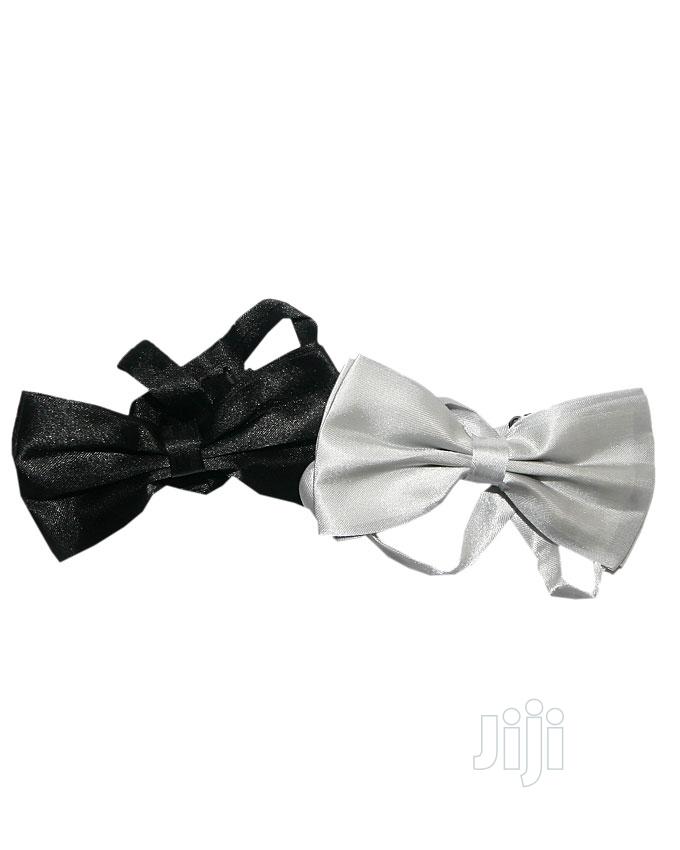 2 in 1quality Mens Plain Bow Tie -Multicolor