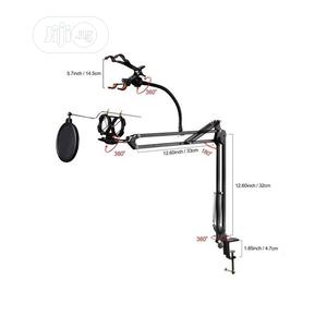 Mic Stand Phone Holder Filter Adjustable Desk Recording