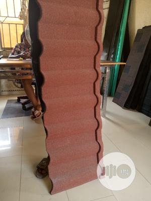 Plain Red Milano Stone Coated Roofing Sheets.