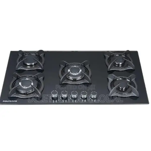 Tabletop 5 Gas Burner Inbuilt Hob With Auto Ignition