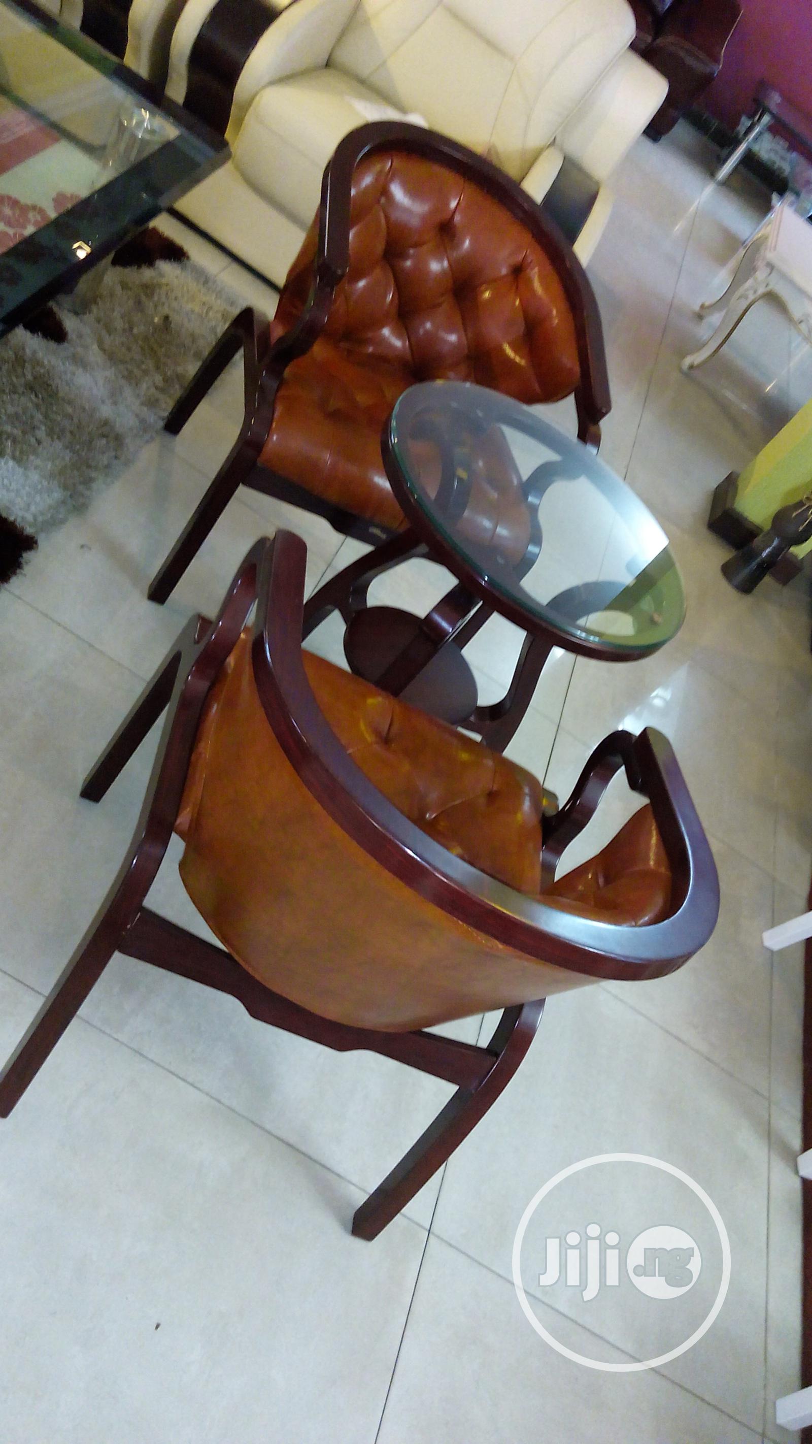 Premium Leather Console Chair