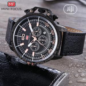 Mini Focus Top Luxury Black Leather Wrist Watch