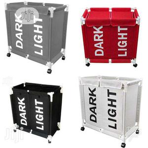 Dark Light Mobile Laundry Basket