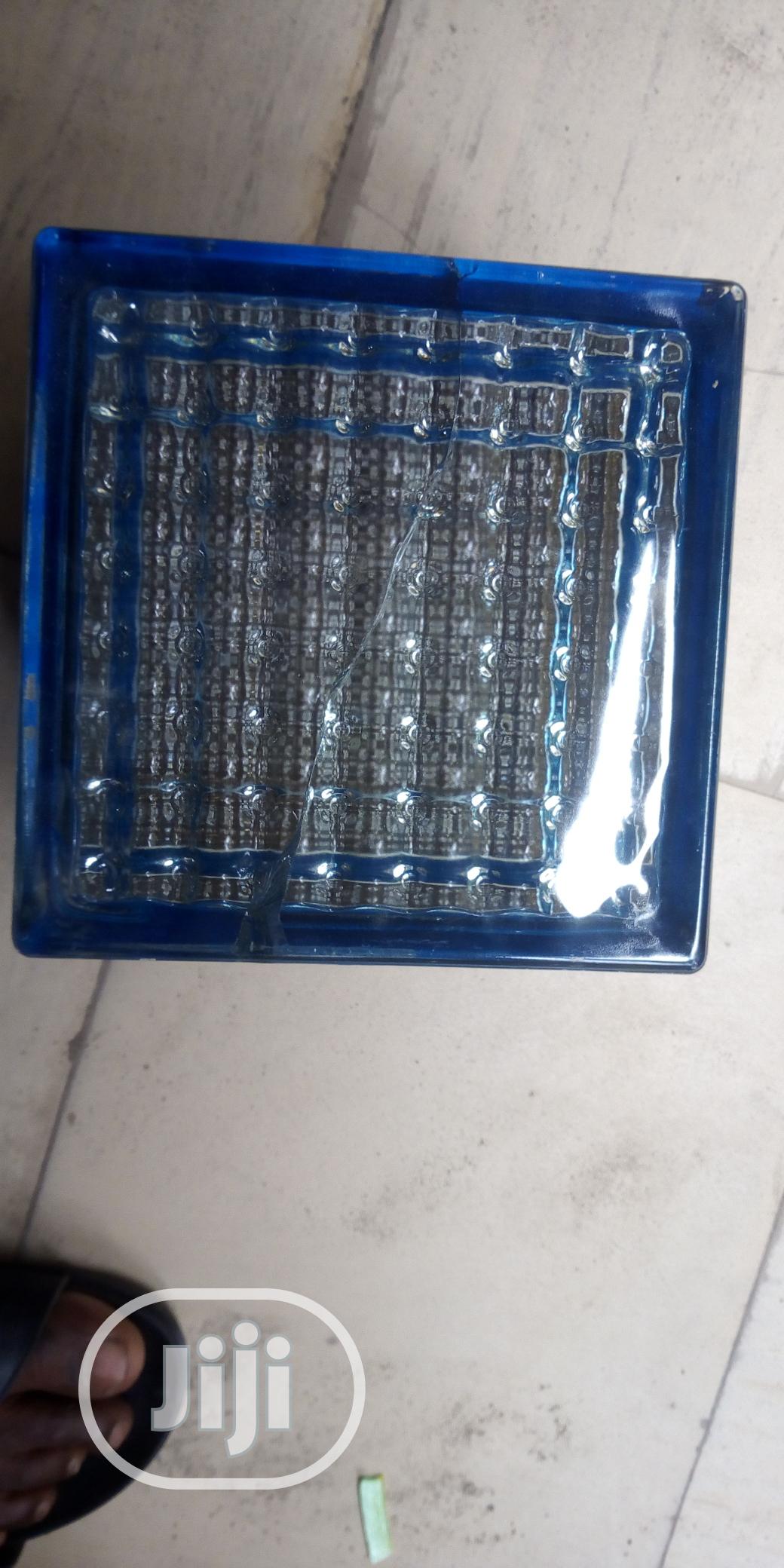 Crystal Blue Glass Block
