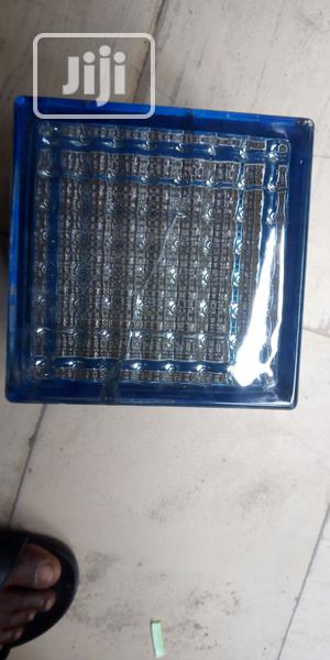 Crystal Blue Glass Block